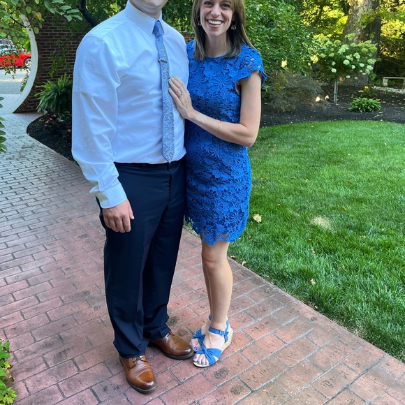 Small Lulu’s Blue Backless Lace Dress - Picture 14 of 16